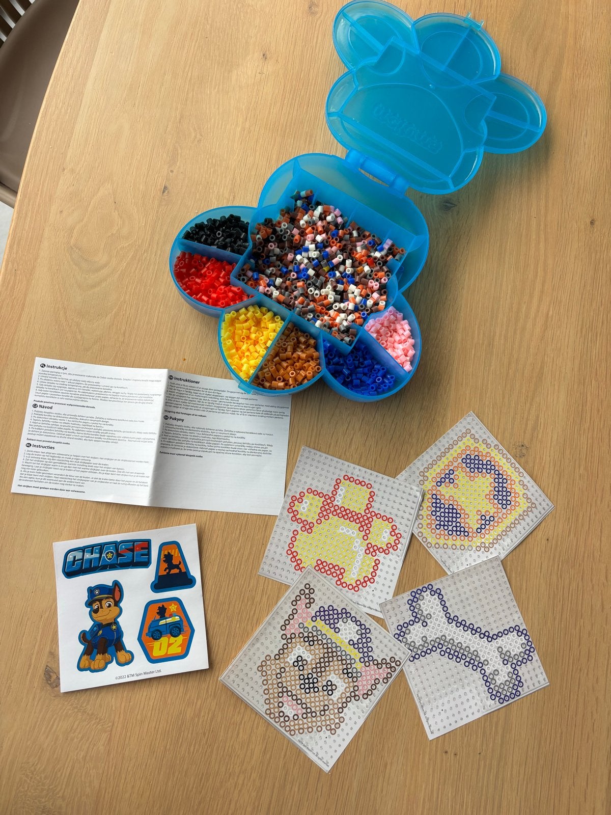 Hama Paw Patrol strijkkralen set met Chase figuren, Dieren, Meerkleurig, Ophalen of Verzenden, Zo goed als nieuw
