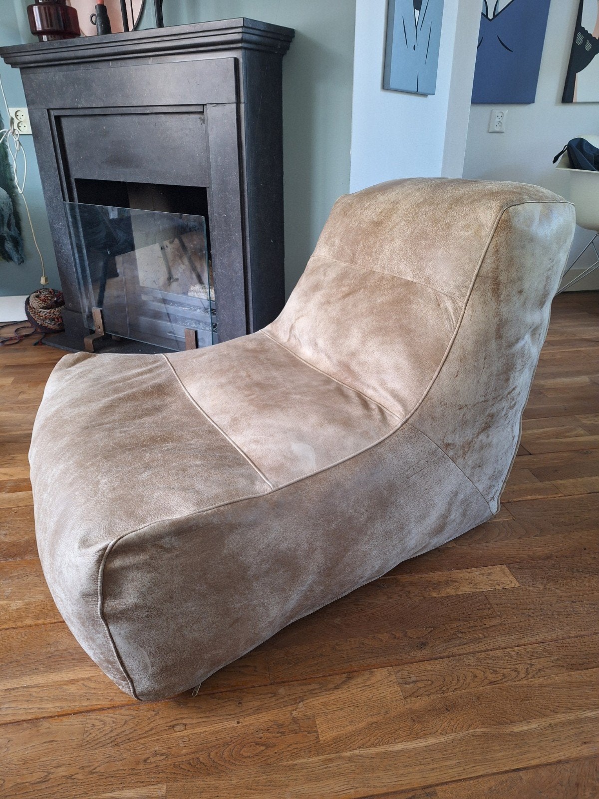 Leren design fauteuil - Comfortabel en stijlvol, Huis en Inrichting, Modern design, Gebruikt, 100 tot 125 cm, Leer