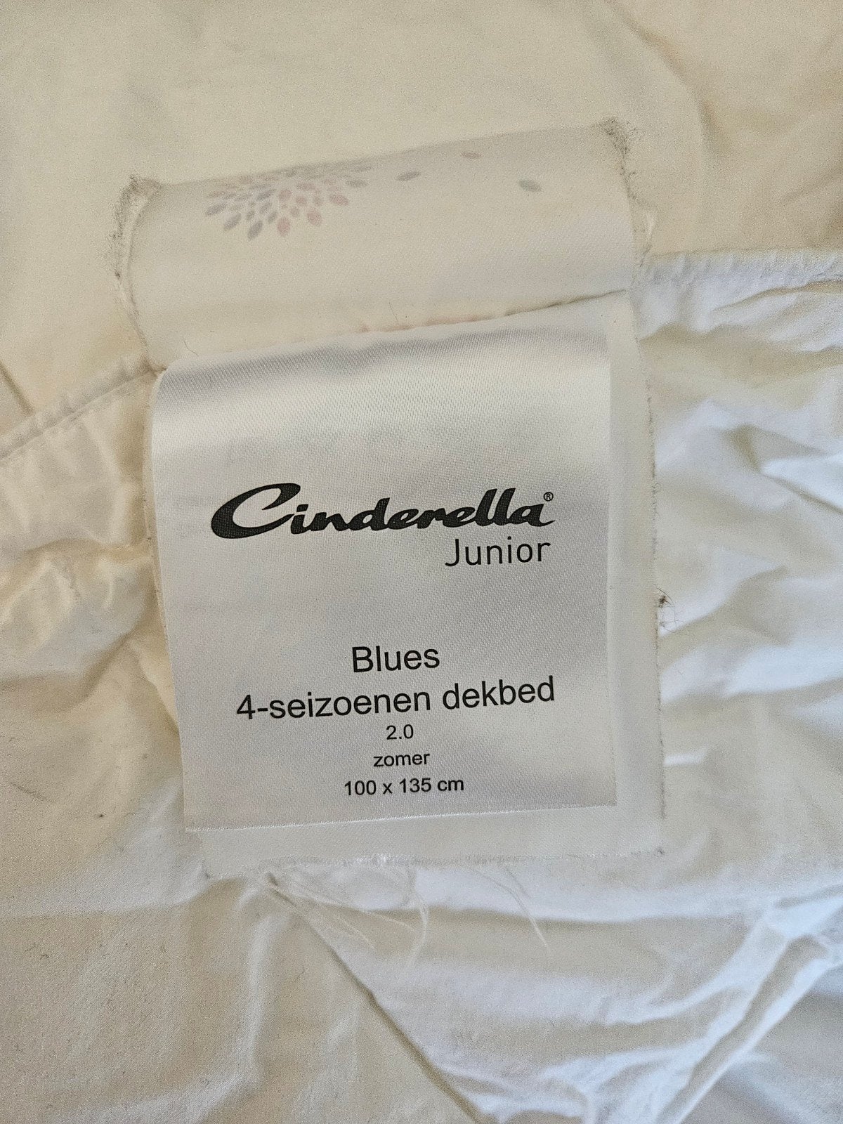 100x135 cinderella blues 4 seizoenendekbed junior, Ophalen of Verzenden, Eenpersoons, Kussen