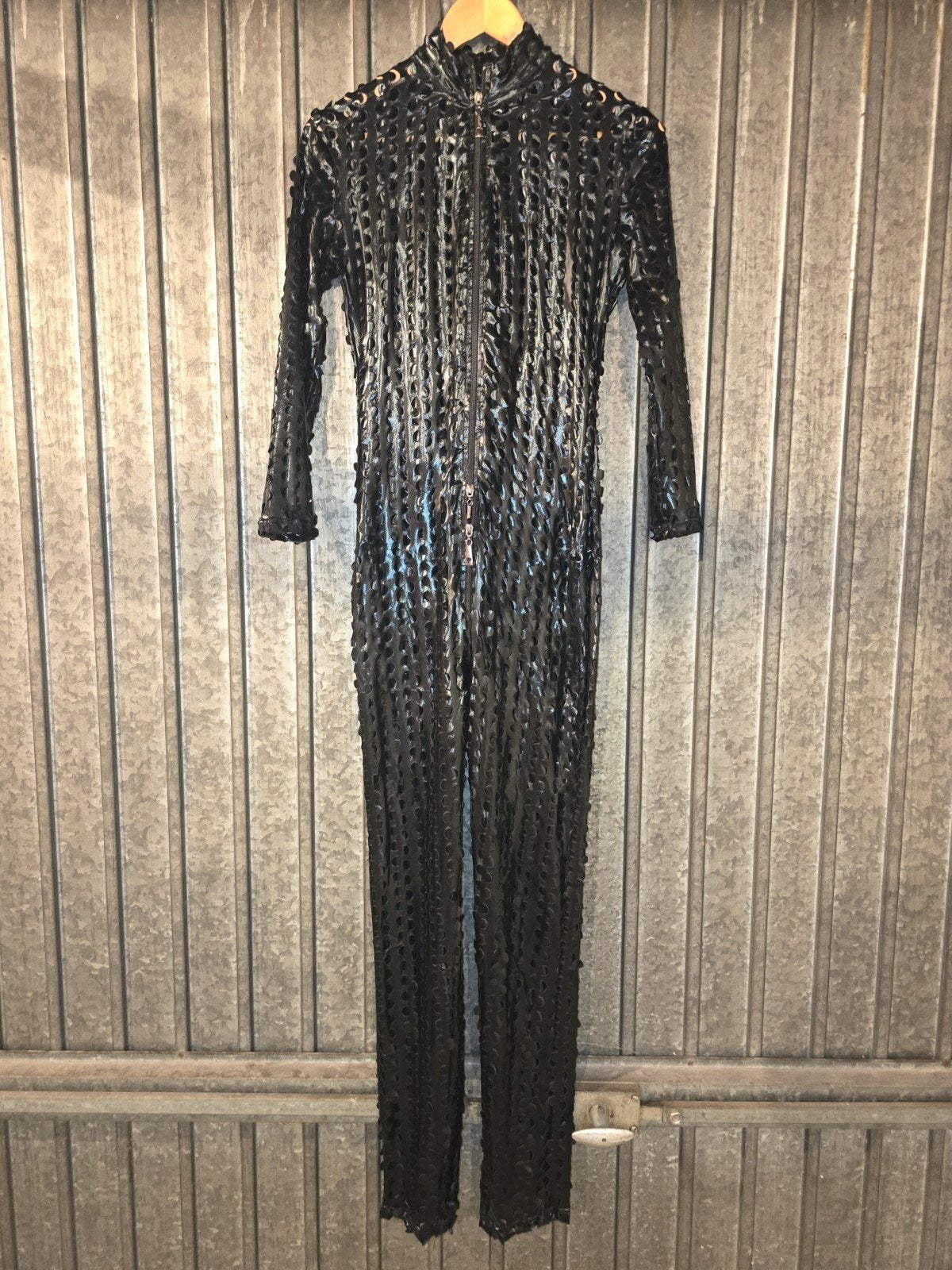 Nieuw Zwart Catsuit met Gaatjespatroon - Tot 184 cm, Verzenden, Nieuw, Zwart