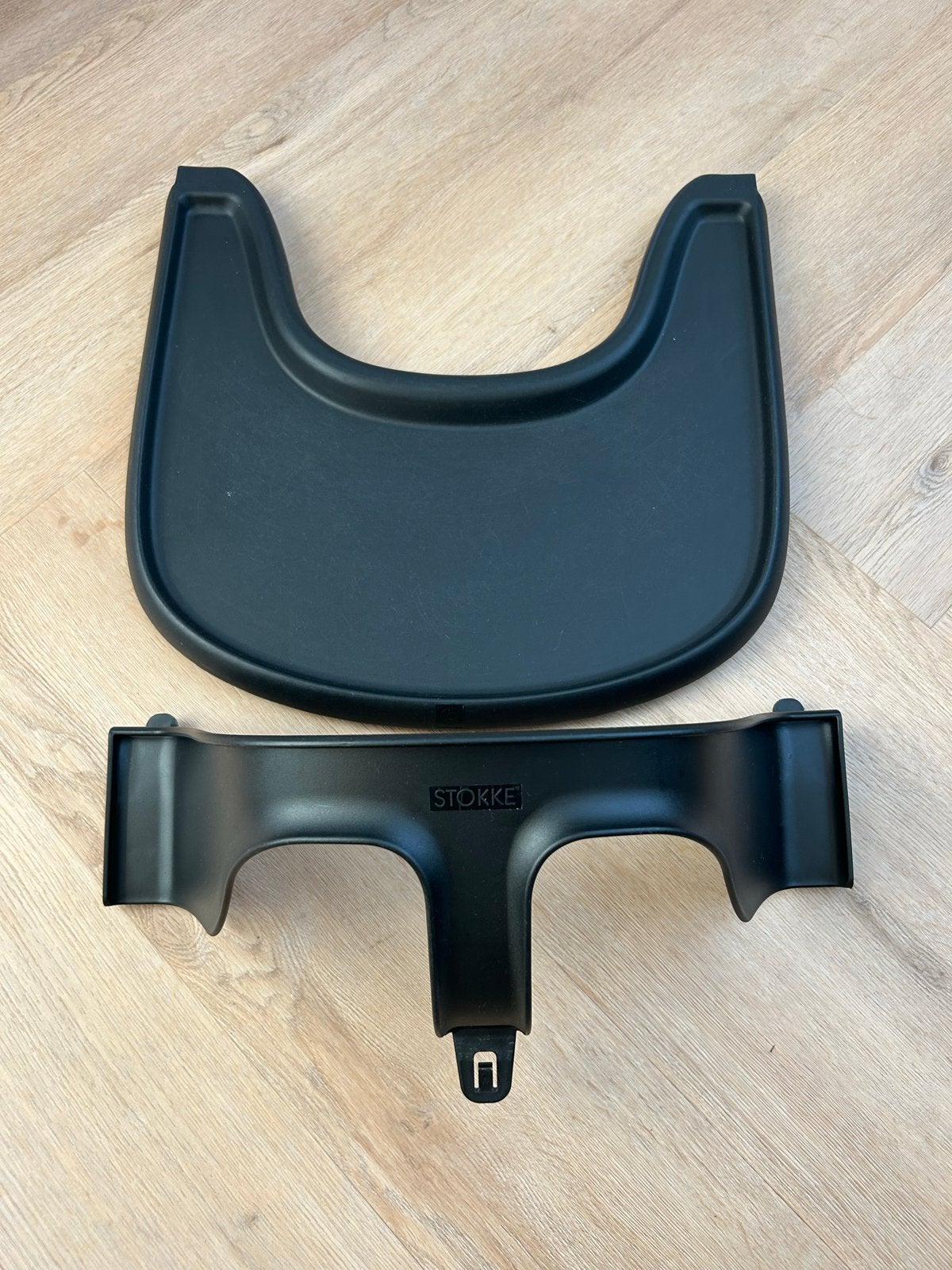 Stokke Tripp Trapp Baby Set en Tray - Zwart, Ophalen of Verzenden, Gebruikt, Meegroeistoel, Afneembaar eetblad