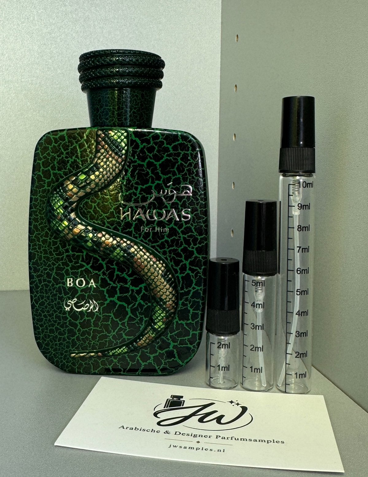 Rasasi Hawas Boa Limited Edition Parfum Samples / Decants, Ophalen of Verzenden, Zo goed als nieuw