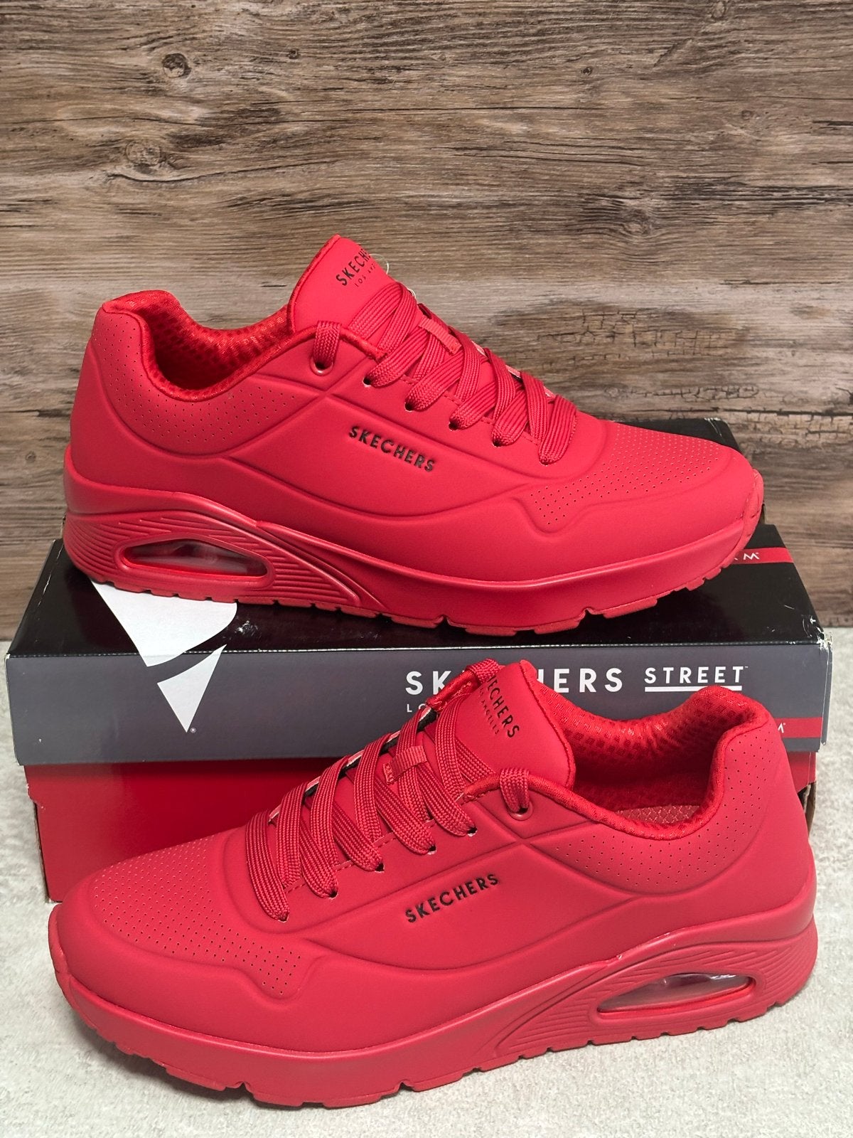 Skechers heren Uno sneakers rood maat 43 - 1863, Ophalen of Verzenden, Nieuw, Sneakers of Gympen