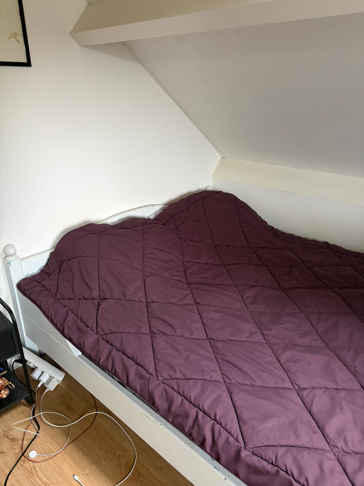Gratis bed 140x200, Huis en Inrichting, Slaapkamer | Bedden, Ophalen, Gebruikt, Wit, Tweepersoons