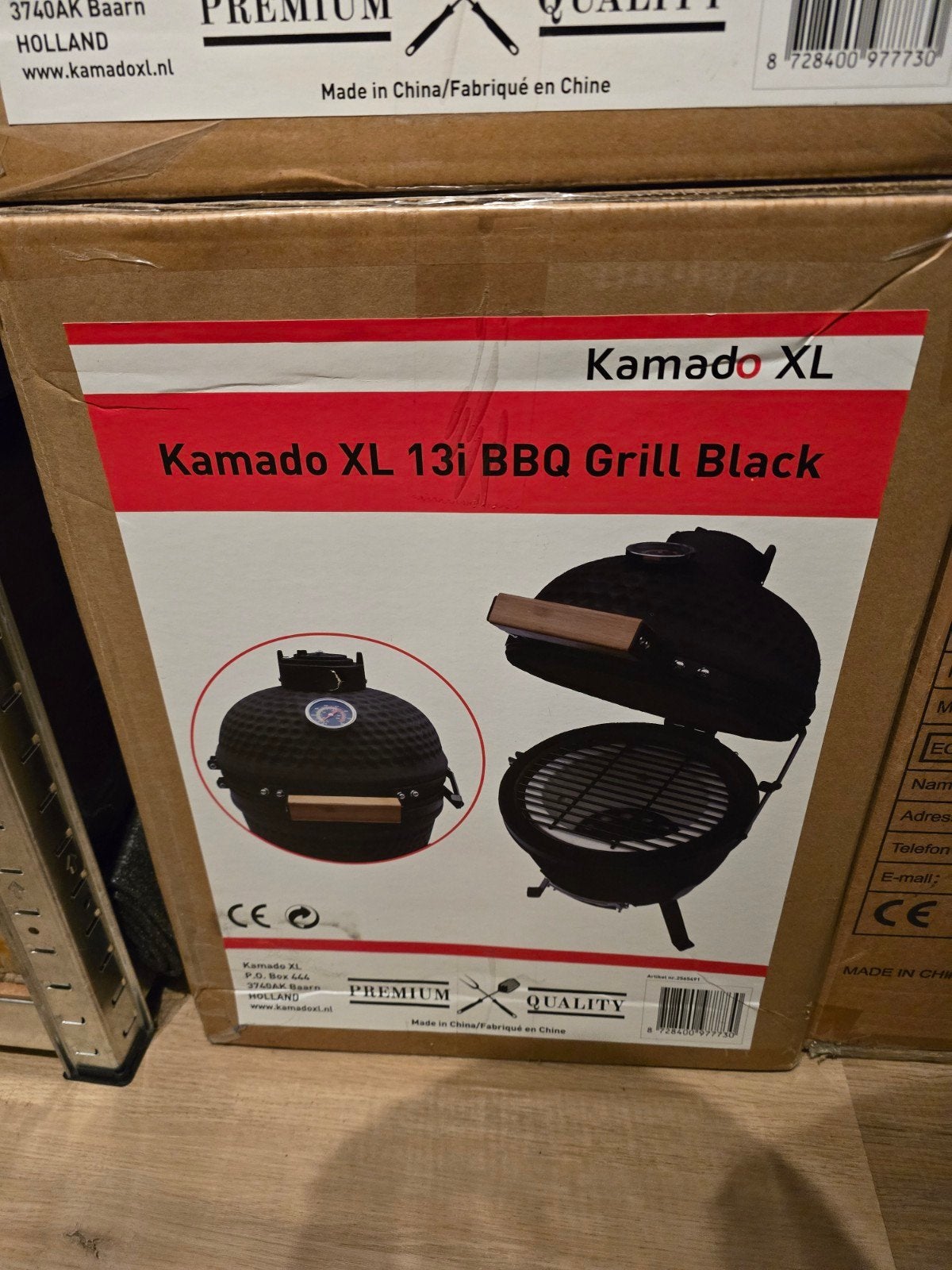 Kamado XL 13i BBQ Grill Zwart - Nieuw in doos, Ophalen, Nieuw, Kamado XL