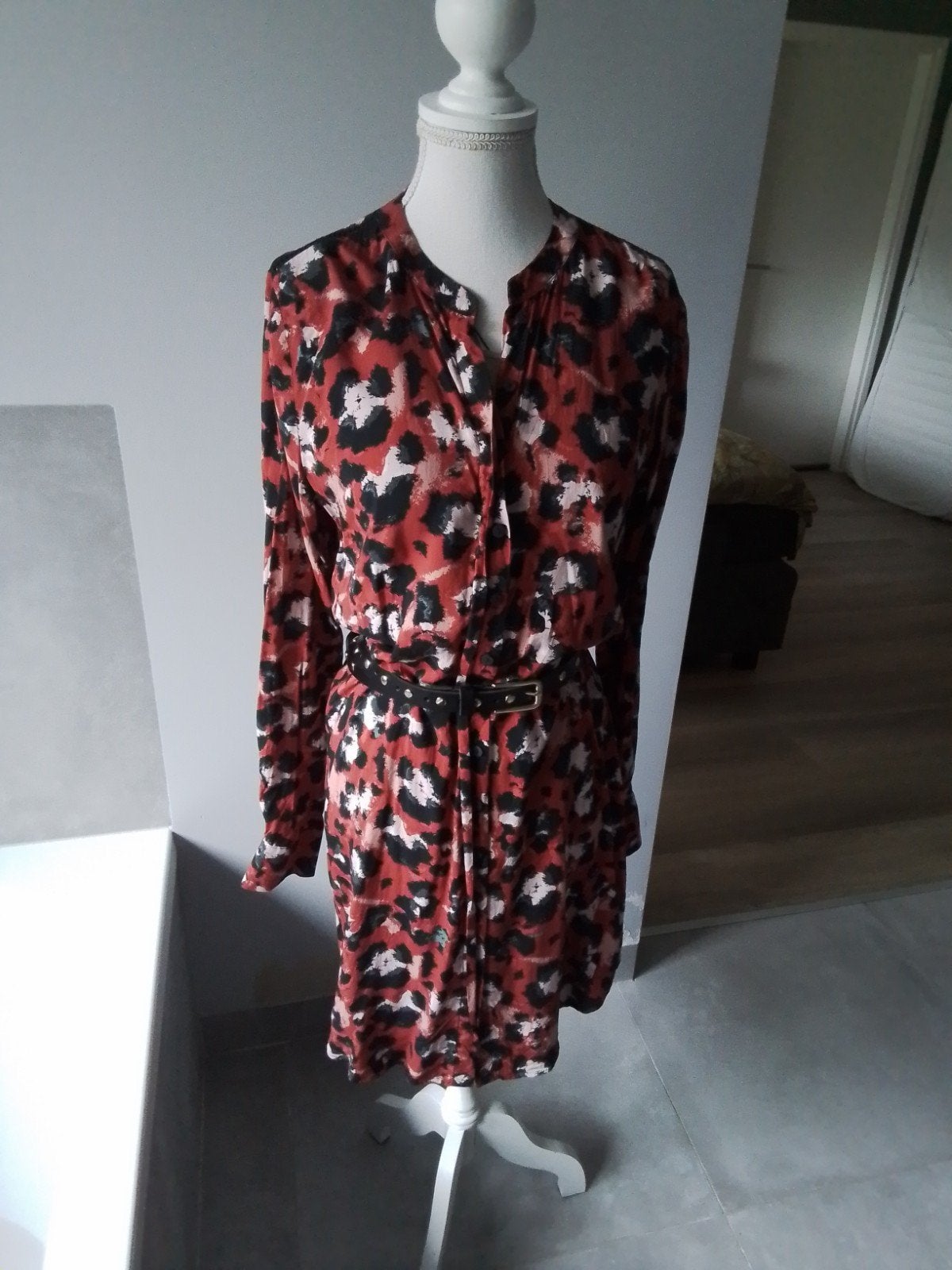 izgst rode jurk Geisha mt S, Geisha, Ophalen of Verzenden, Zo goed als nieuw, Maat 36 (S)
