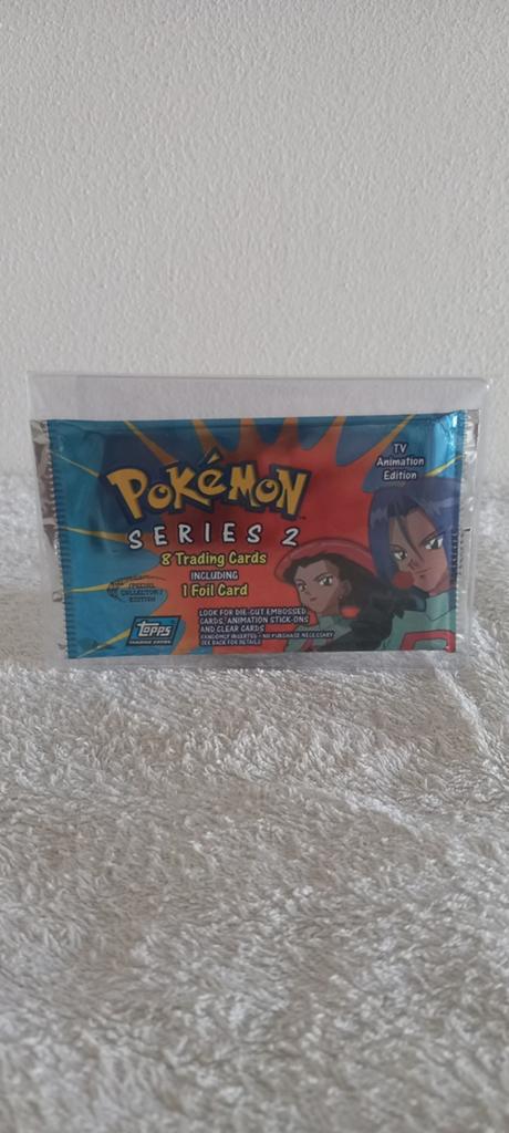 Vintage 2000 Topps Pokémon TV Animation Series 2 Booster, Ophalen of Verzenden, Nieuw, Booster, Foil