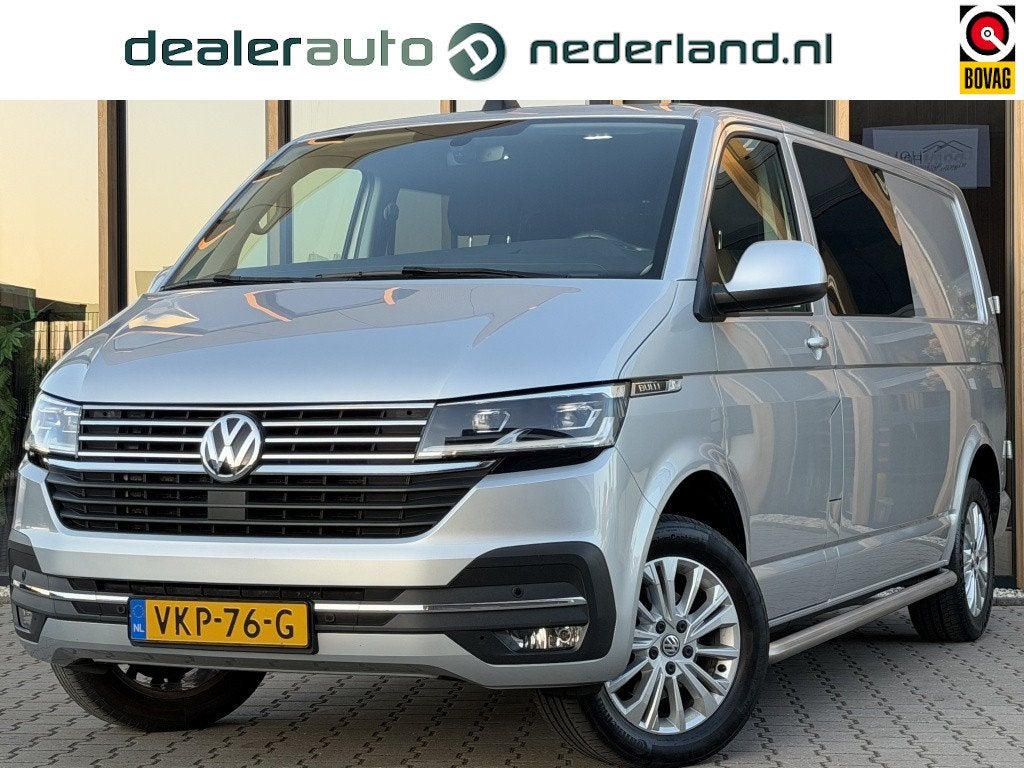 Volkswagen Transporter 2.0 TDI L2H1 150pk Bulli Dubbel cabin, Dealer onderhouden, Stof, Gebruikt, Euro 6