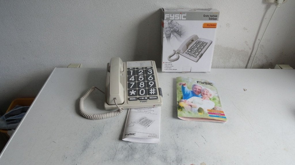 Fysic grote toetsen telefoon FX3100 zgan senioren telefoon, Ophalen of Verzenden, Zo goed als nieuw