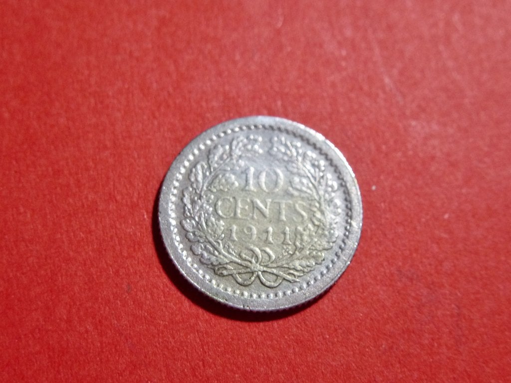 Zeldzame 10 Cent 1911 van Wilhelmina; zilveren munt; koopje!, Postzegels en Munten, Munten | Nederland, Zilver, Ophalen of Verzenden