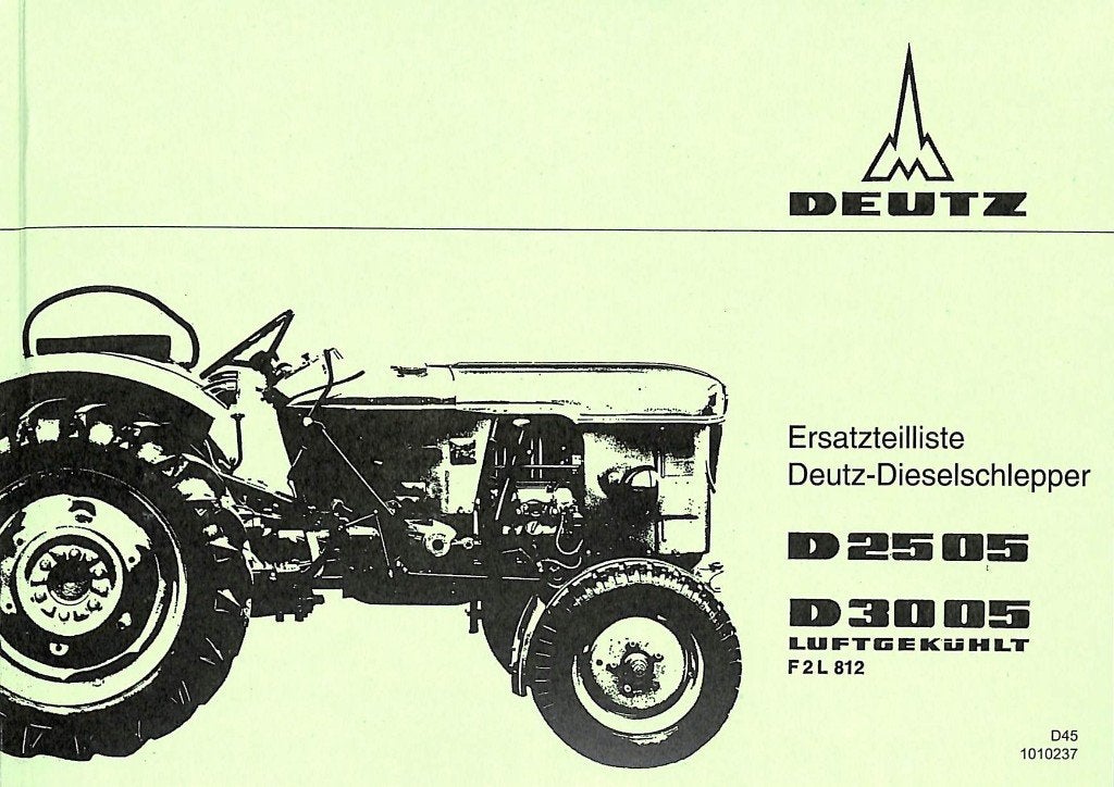 Ersatzteilliste Deutz-Dieselschlepper D2505 D3005
