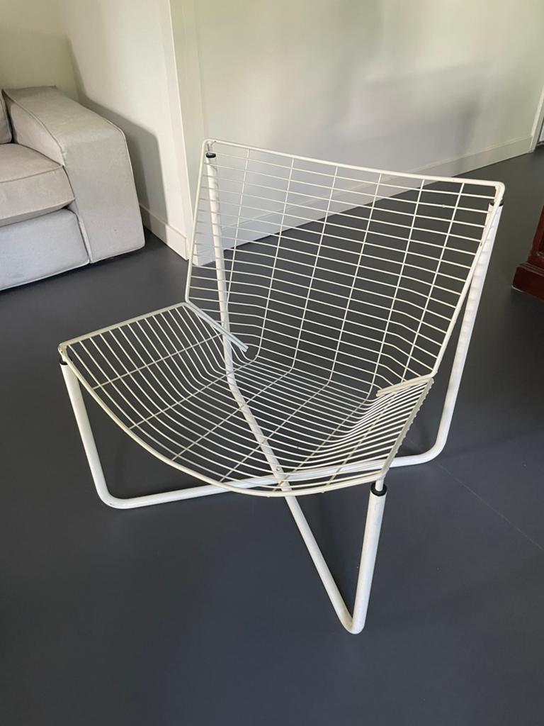 Vintage Ikea Jarpen Niels Gammelgaard, Huis en Inrichting, Stoelen, Ophalen, Gebruikt, Wit, Metaal