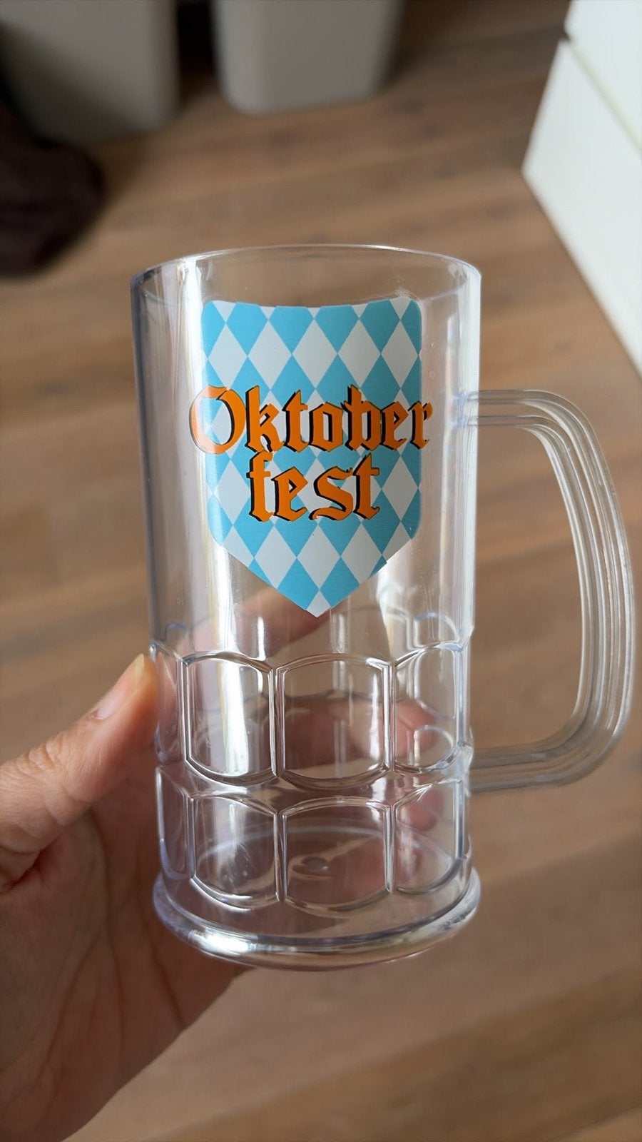 36x Oktoberfest Bierpul - Transparant Kunststof, Ophalen of Verzenden, Zo goed als nieuw, Meerkleurig, Kunststof