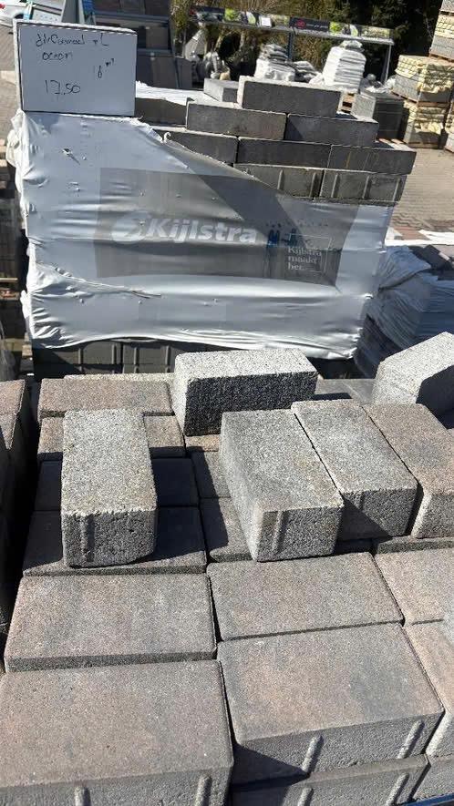 Dark sepia beton klinker 8 cm 11,5 m2, Ophalen of Verzenden, Beton, 10 m² of meer, Klinkers