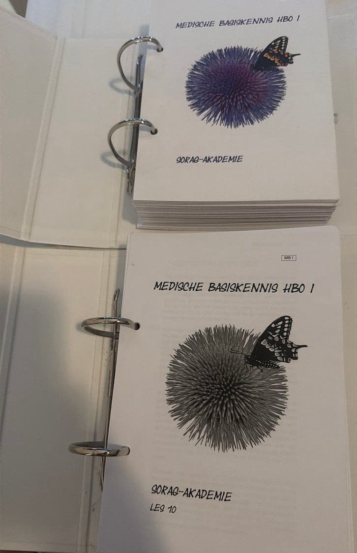 2 mappen Sorag akademie (medische basiskennis HBO), Boeken, Studieboeken en Cursussen, Ophalen of Verzenden, Beta, Zo goed als nieuw