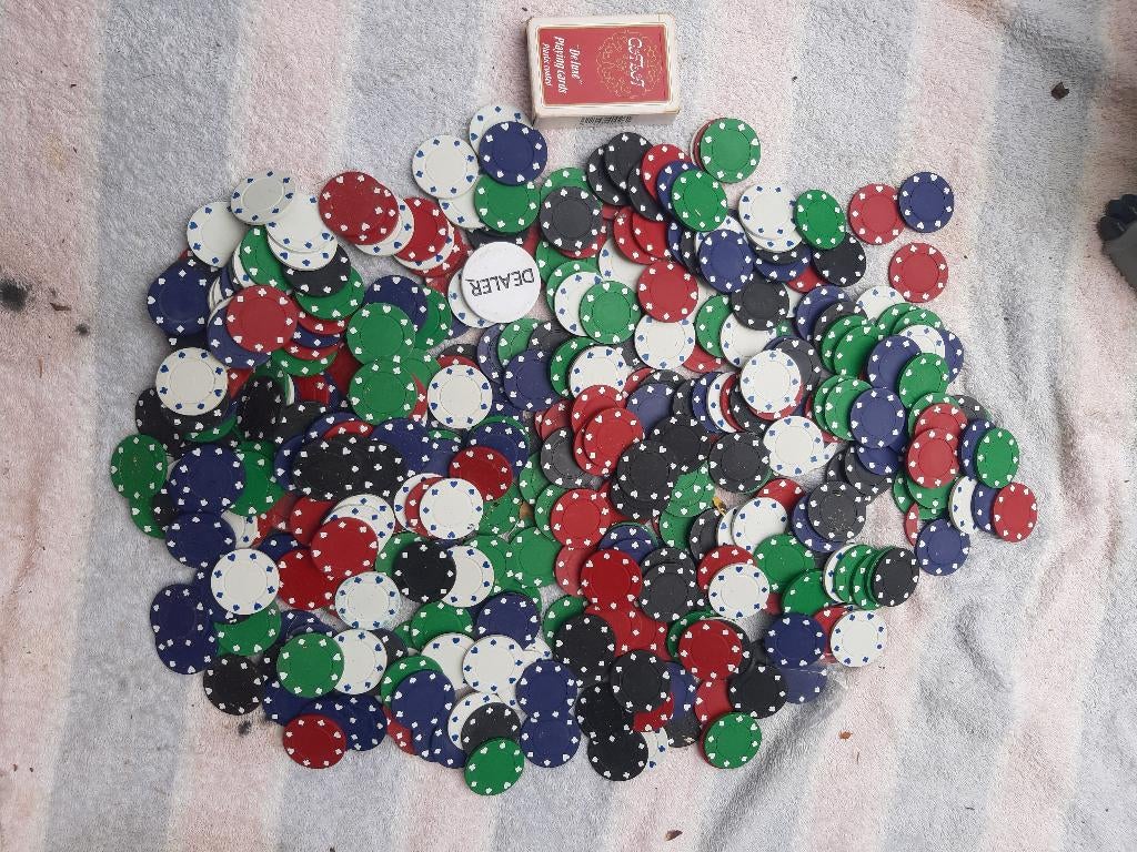Losse Casino Chips, poker chips, ca. 300 stuks, Hobby en Vrije tijd, Gezelschapsspellen | Bordspellen, Een of twee spelers, Ophalen