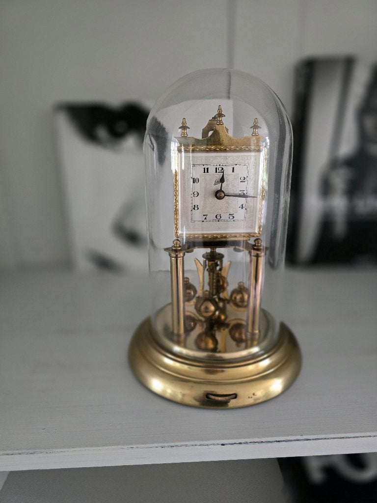 Prachtige vintage stolppendule stolpklok pendule klok Schatz, Ophalen of Verzenden
