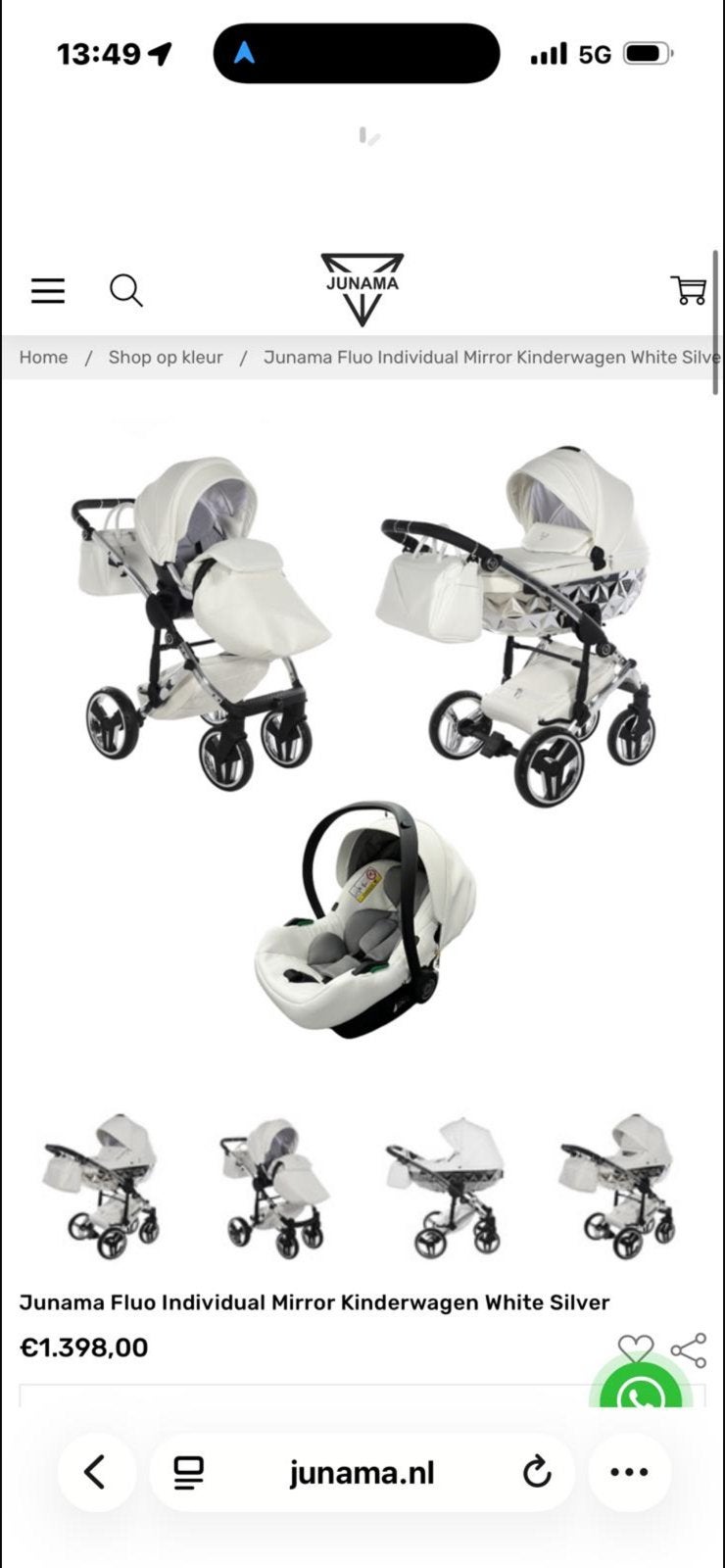 Kinderwagen nieuw., Ophalen, Zo goed als nieuw