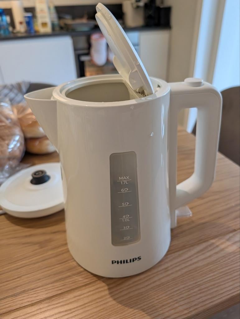 Philips Waterkoker HD9318/70 - Wit - 1.7L, Witgoed en Apparatuur, Broodroosters, Ophalen of Verzenden, Gebruikt