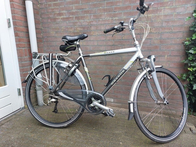 gazelle heren fiets, 24 speed, frame 54 cm zgan, Fietsen en Brommers, Versnellingen, Zo goed als nieuw, 53 tot 57 cm, Ophalen