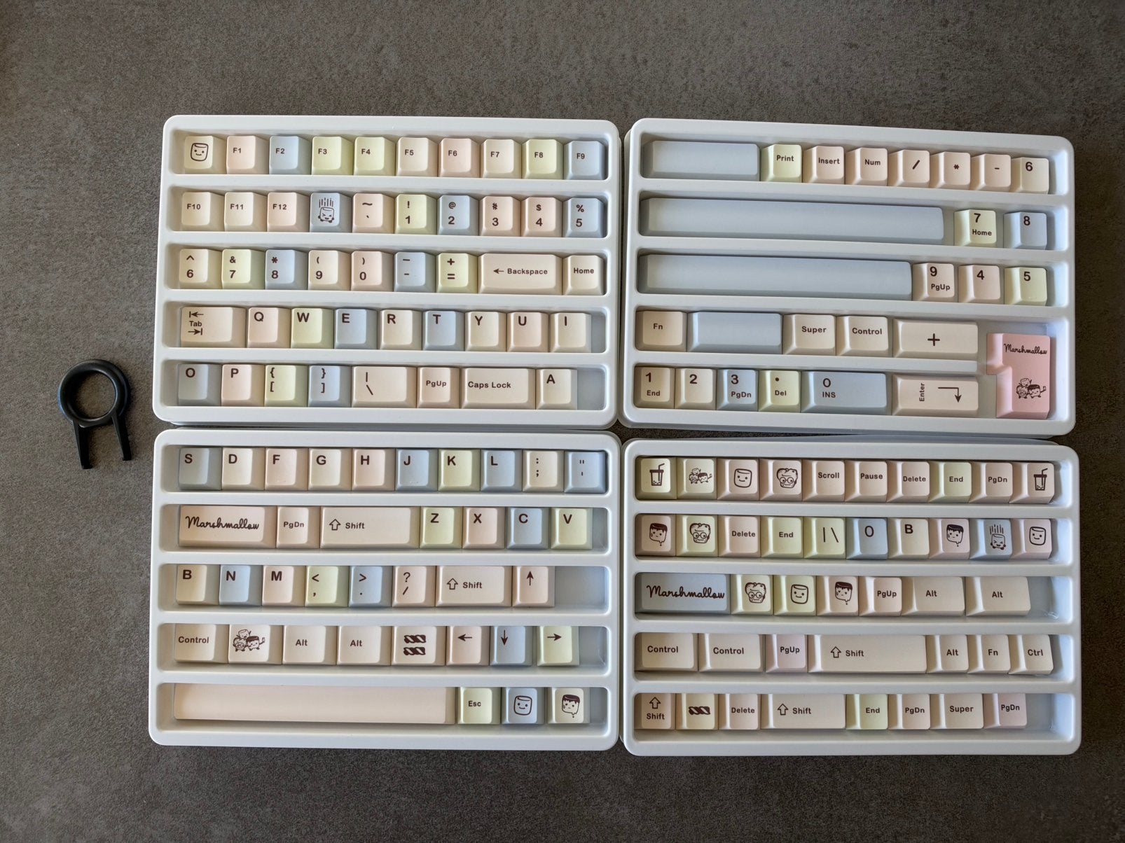 Marshmallow keycaps - cherry profile, Computers en Software, Ophalen of Verzenden, Qwerty, Nieuw