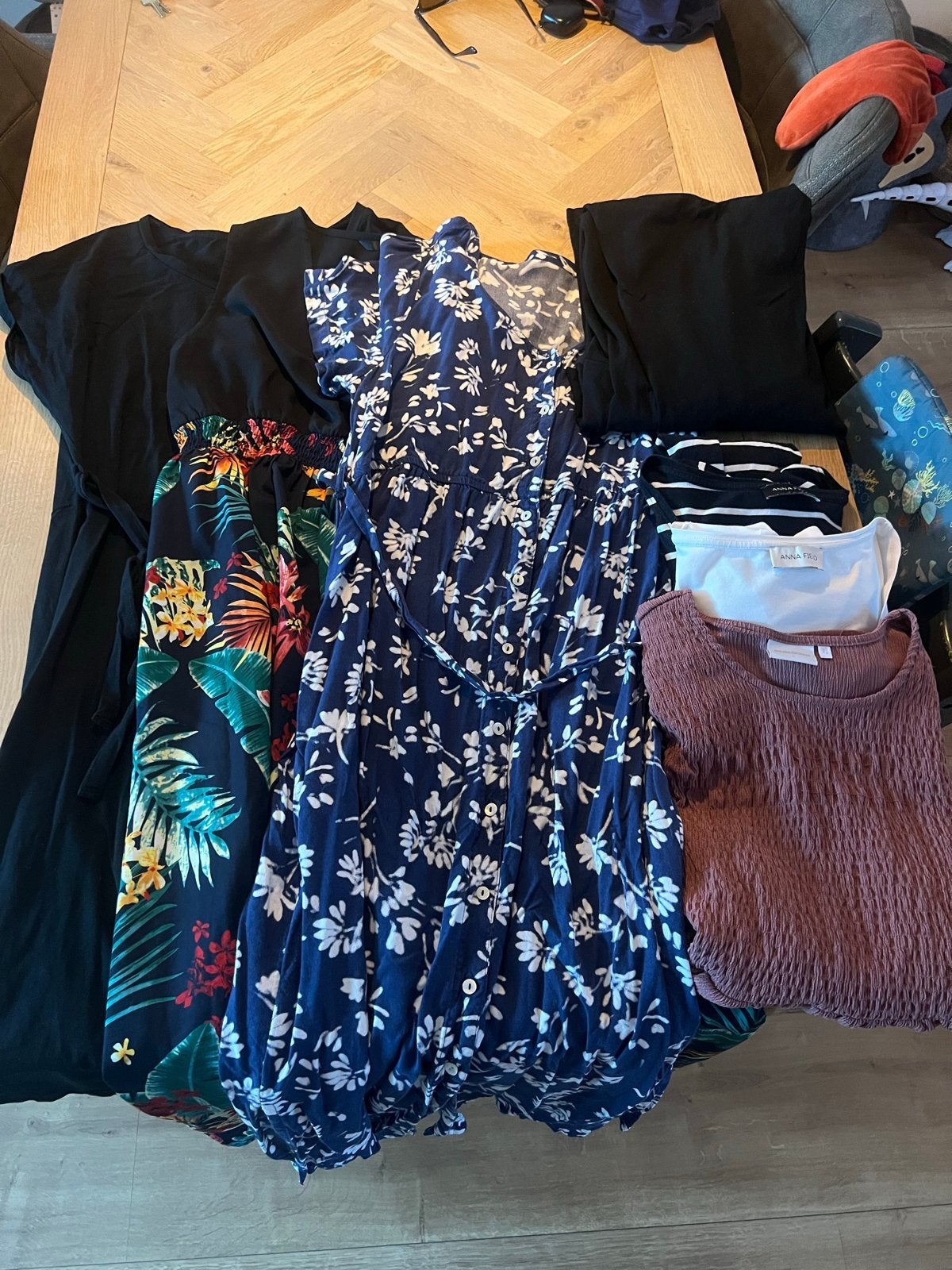 Zwangerschapskleding pakket L/XL: jurken, shirts, broek, Kleding | Dames, Positiekleding, Overige kleuren, Jurk, Maat 42/44 (L)