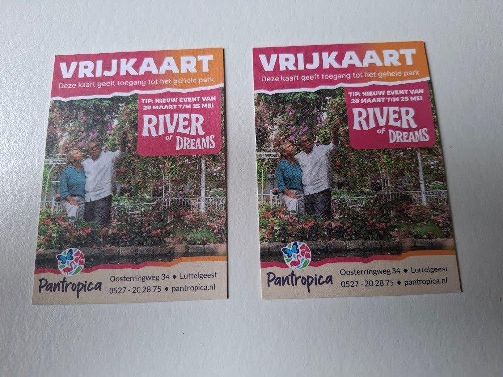 entree ticket Pantropica, Twee personen, Ticket of Toegangskaart