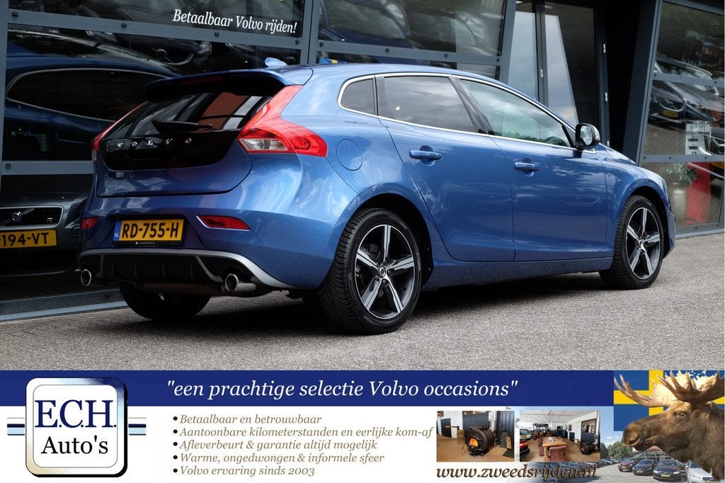 Volvo V40 2.0 T4 190 pk Business Sport, Leer, Panoramadak, C, Voorwielaandrijving, Gebruikt, Blauw, Bedrijf