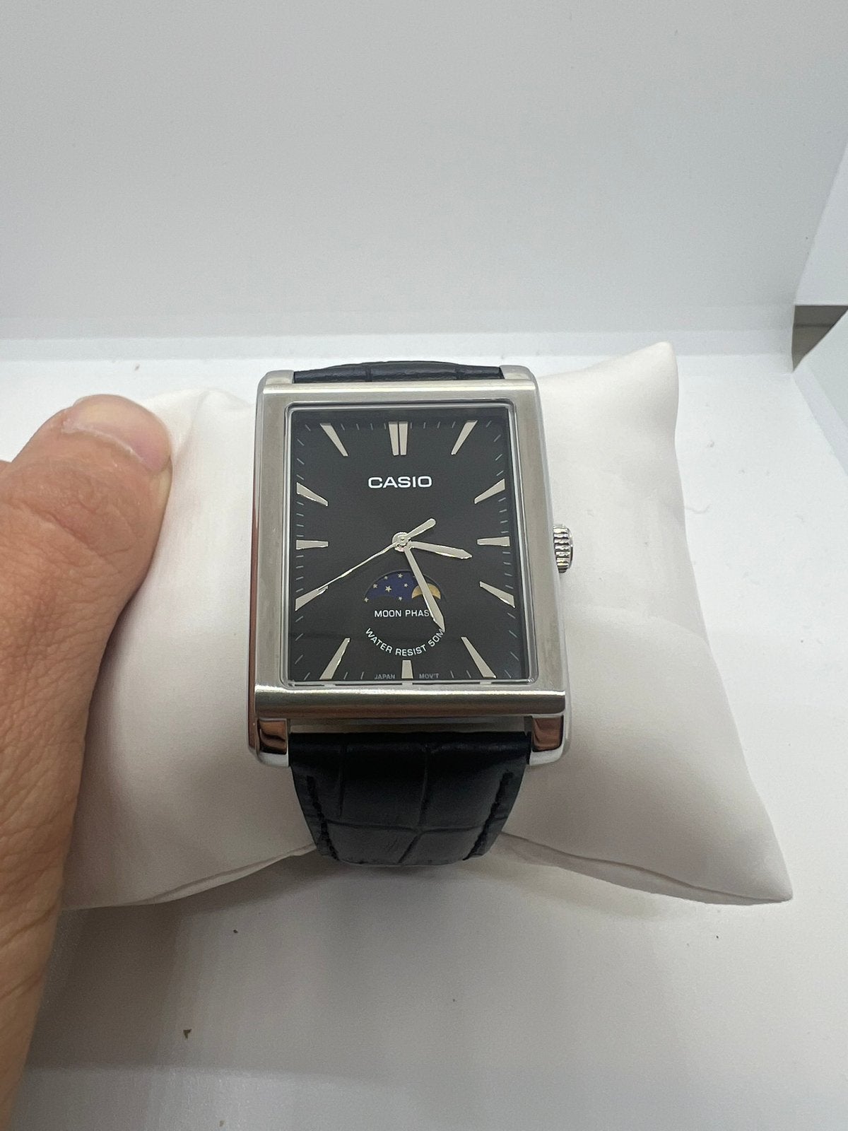 Casio Moonphase MTPM105D-1A, Overige merken, Staal, Polshorloge, Nieuw