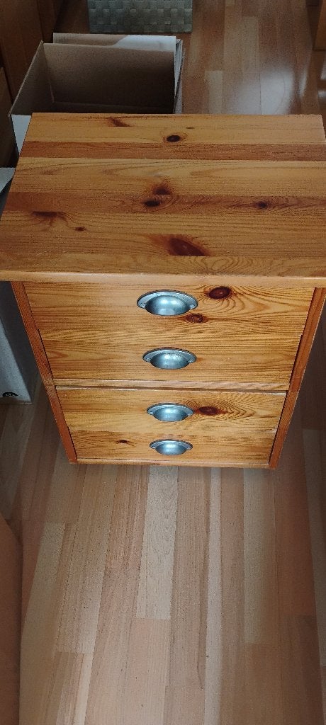 Houten ladekastje, Ophalen, Gebruikt, 50 tot 100 cm, 3 of 4 laden