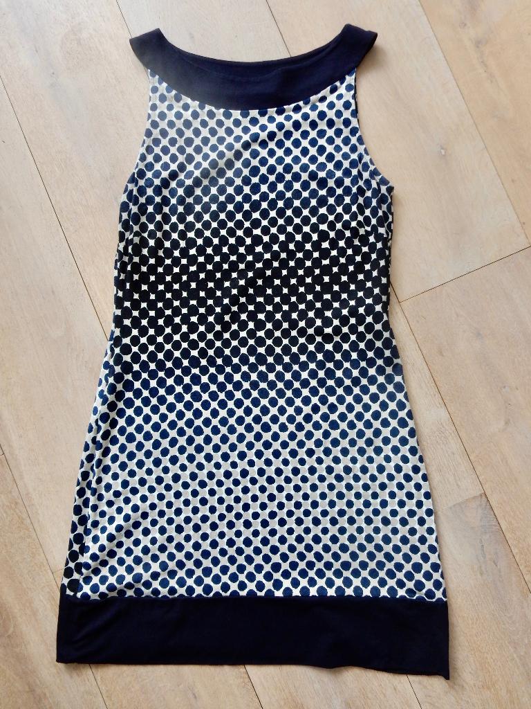 z.g.a.n. Vintage prachtig jurkje maat 40 met jaren ’80 print, Maat 38/40 (M), Zwart, Ophalen of Verzenden, Zo goed als nieuw