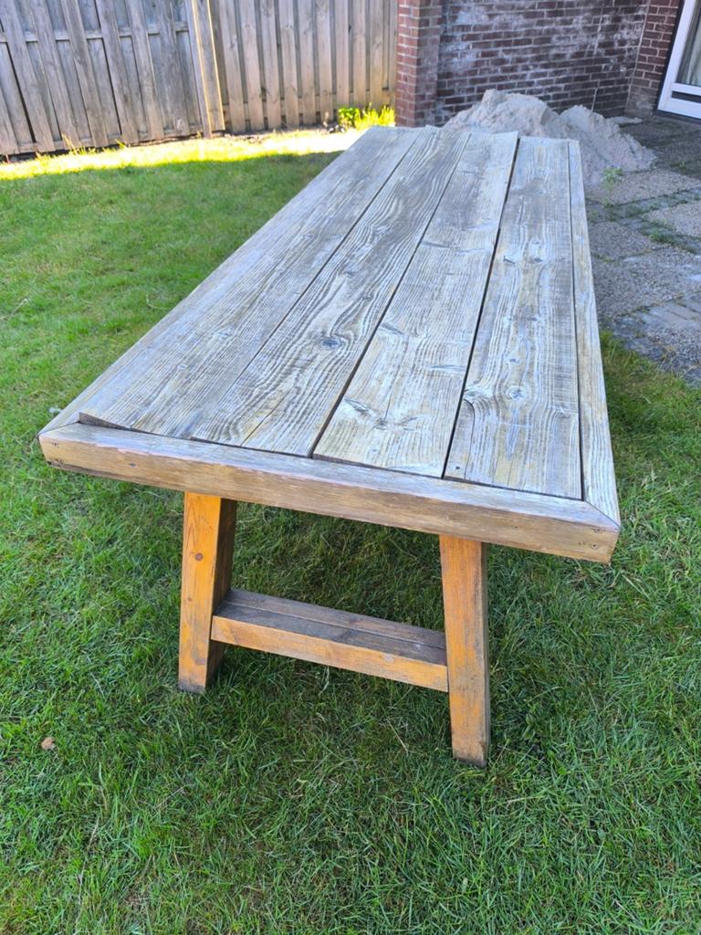Tuintafel steigerhout opknapper, Ophalen, Gebruikt, Rechthoekig, Hout