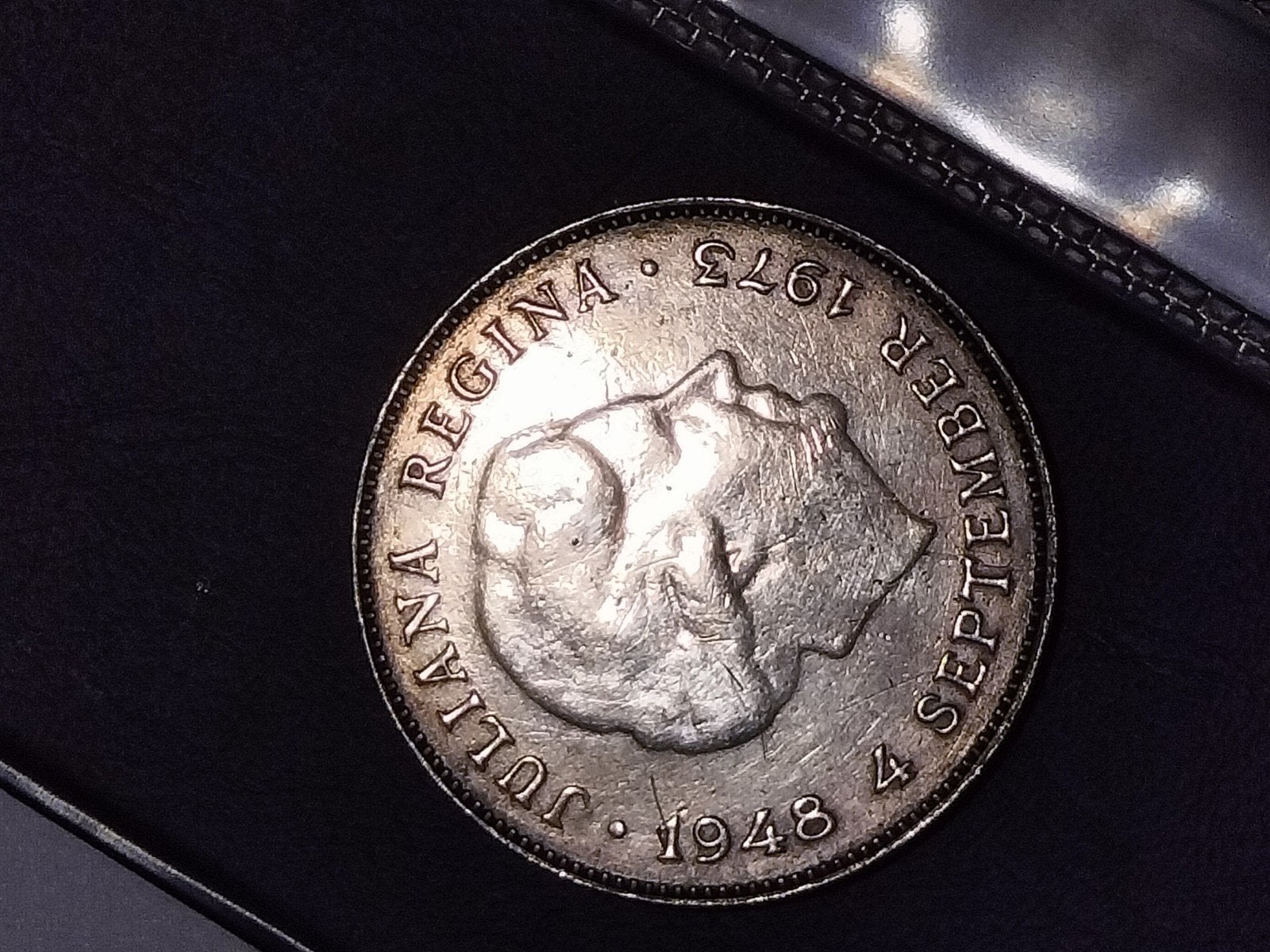 Zilveren 10 Gulden Munt Koningin Juliana 1973, Postzegels en Munten, Koningin Juliana, Zilver, Ophalen of Verzenden, Losse munt