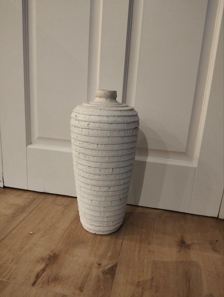 Grote witte decoratie kruikvaas/ kruik vaas van Mica, Ophalen