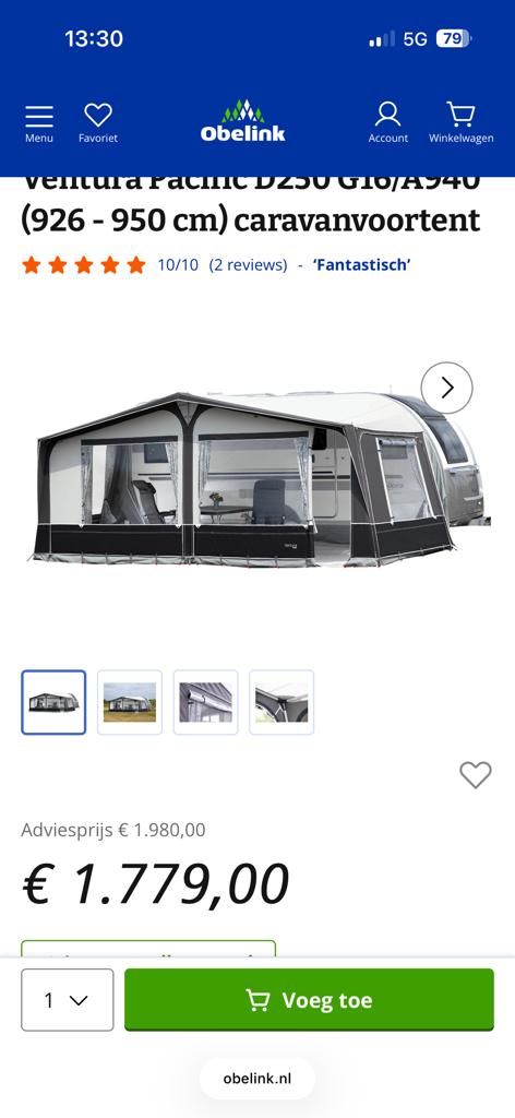 Isabella Ventura Pacific  D250 g16 A915, Caravans en Kamperen, Ophalen of Verzenden, Zo goed als nieuw