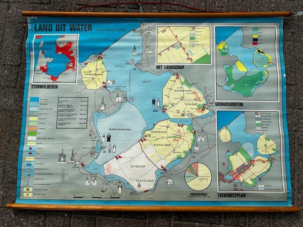 Land uit water (Zuiderzeewerken), Ophalen of Verzenden, Aardrijkskunde