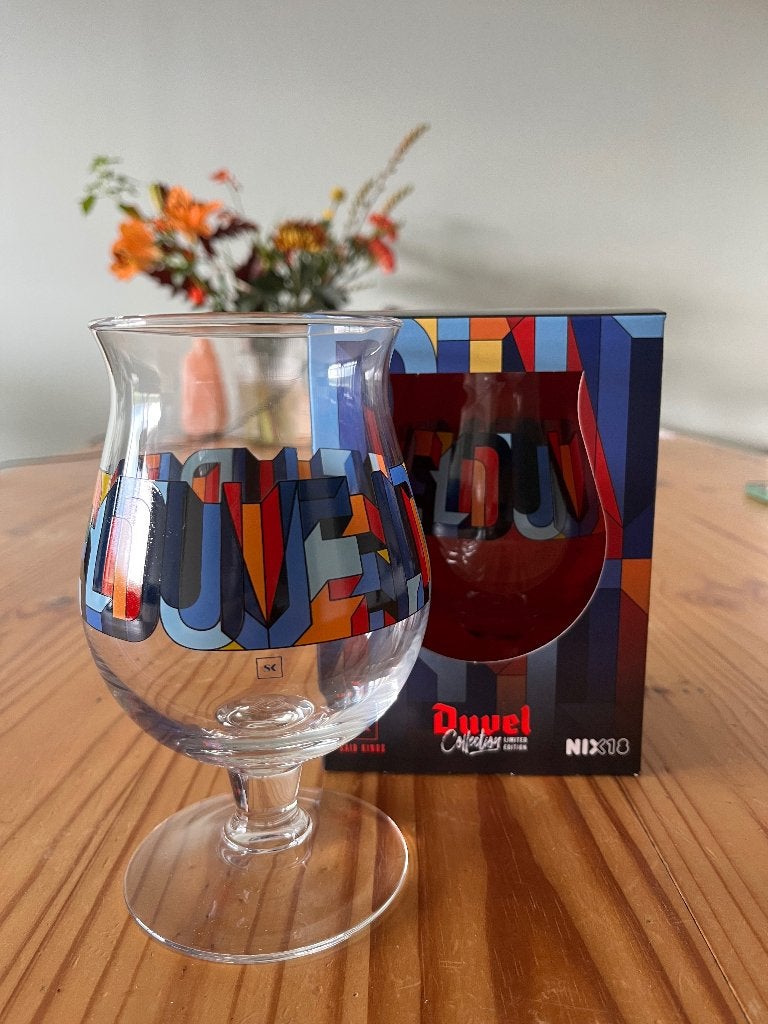 Duvel glas Limited Edition Saïd Kinos, Verzamelen, Biermerken, Ophalen of Verzenden, Nieuw, Glas of Glazen, Duvel