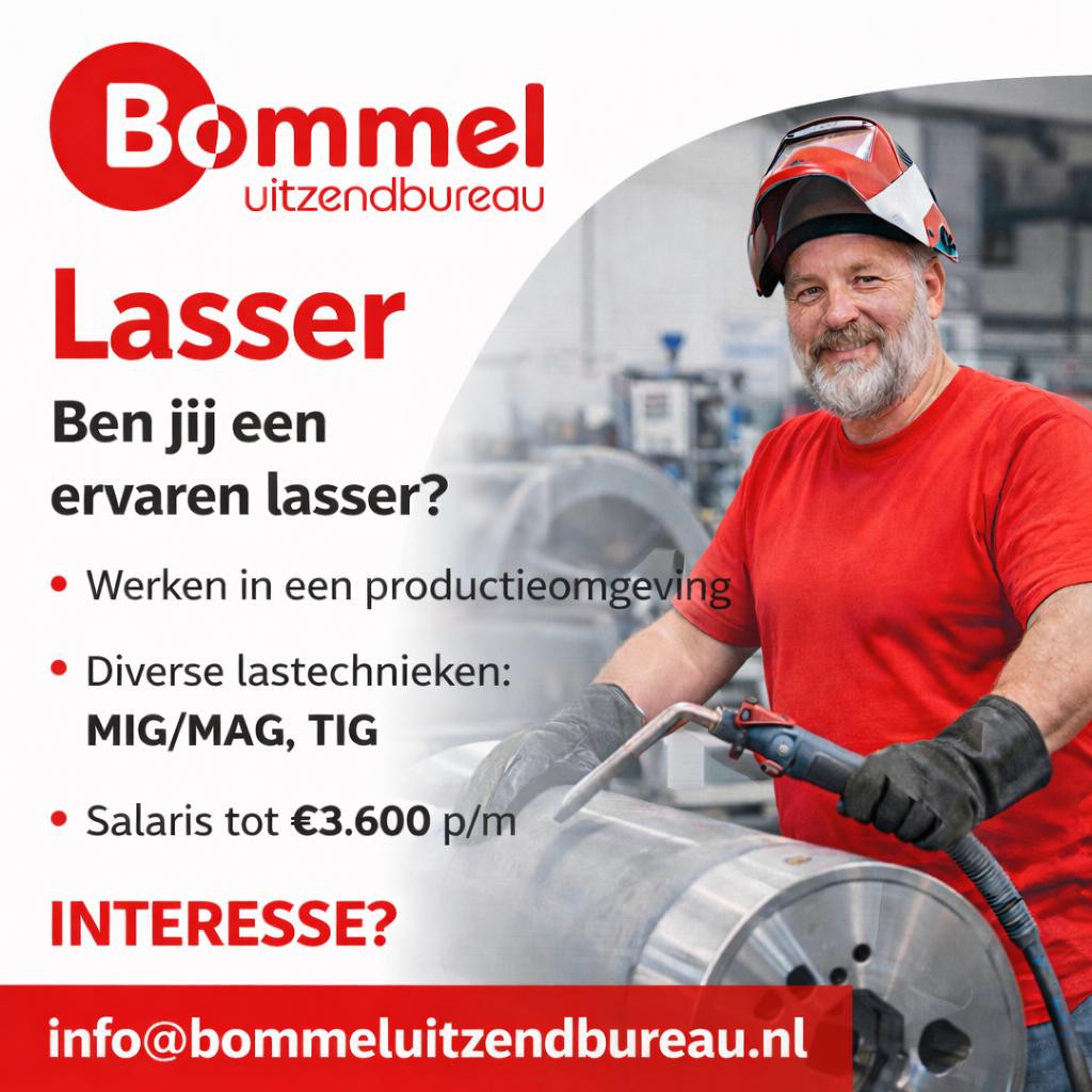 Lasser, 33 - 40 uur, MBO, Vanaf 1 jaar, Vast contract