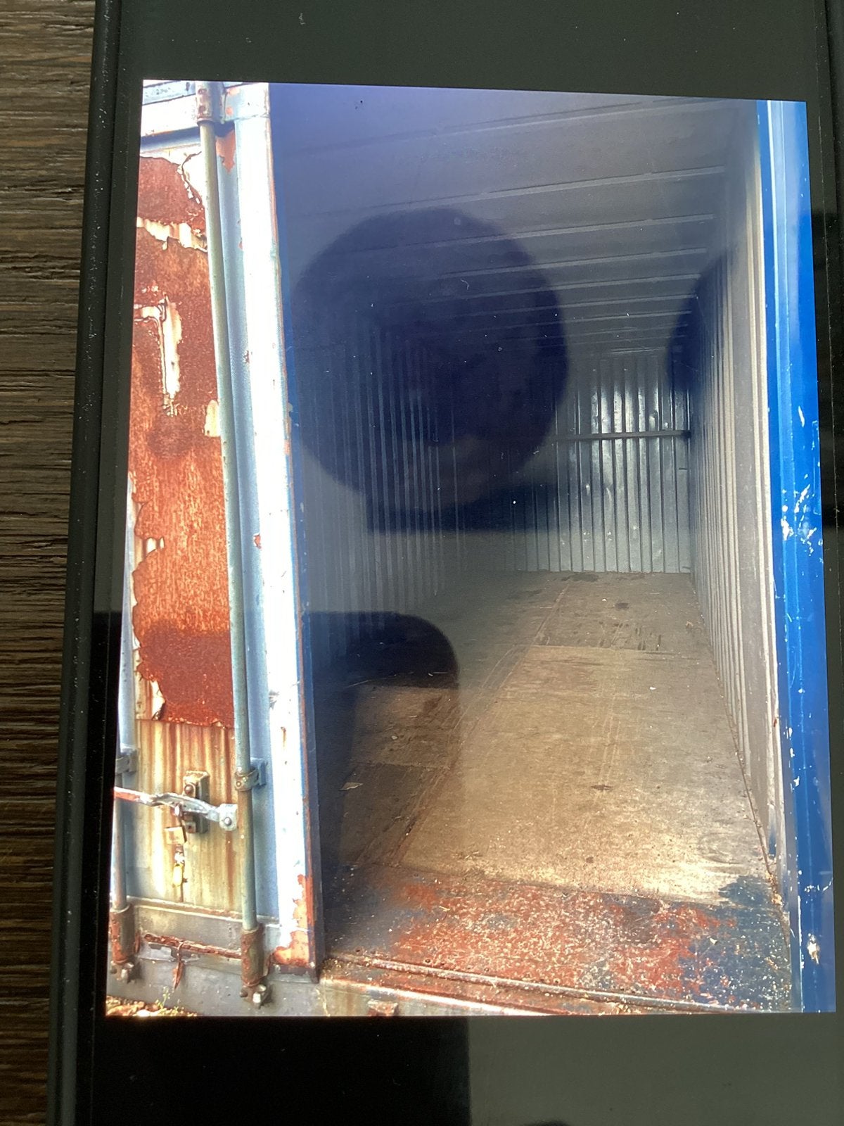 Container / blauw, Ophalen