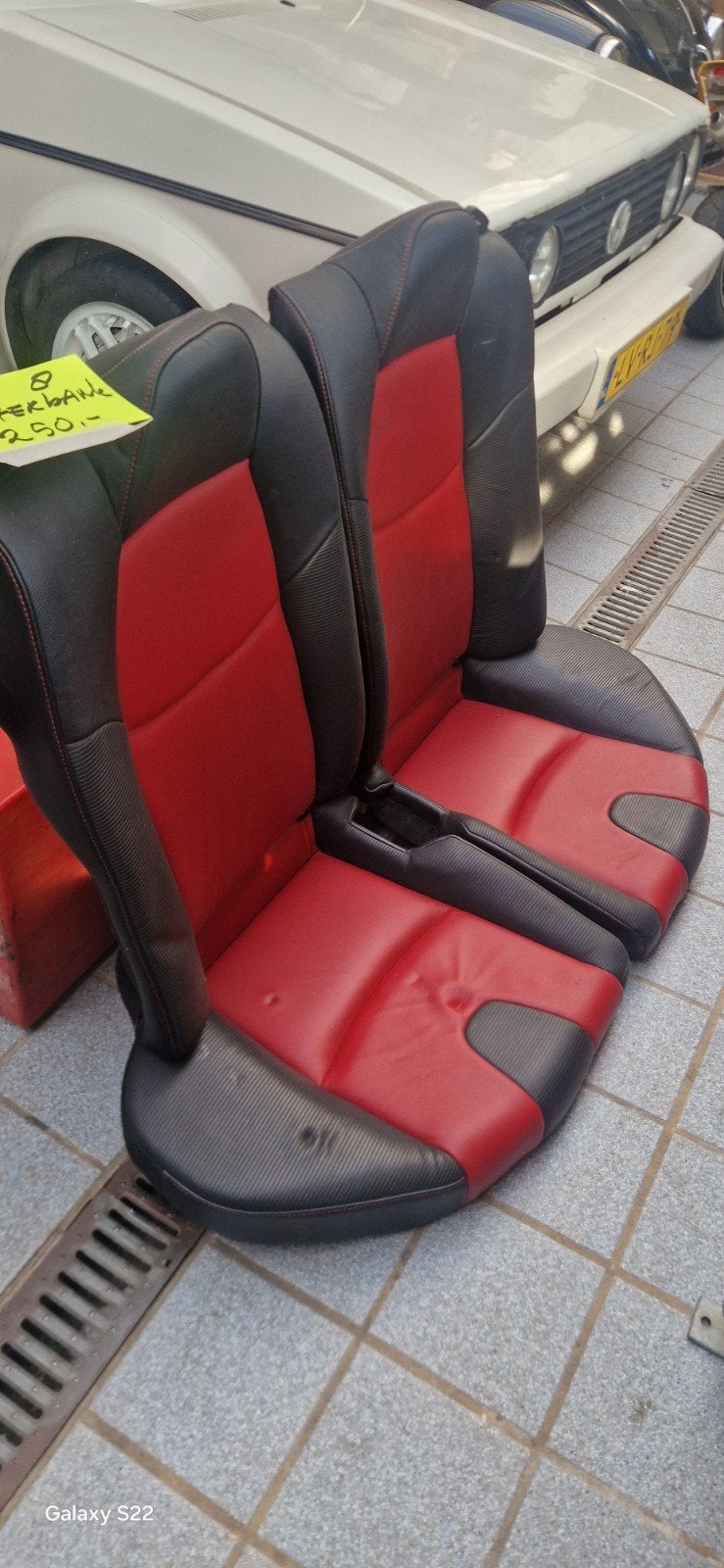 Mazda RX-8 Achterbank - Rood/Zwart Leder, Auto-onderdelen, Ophalen of Verzenden