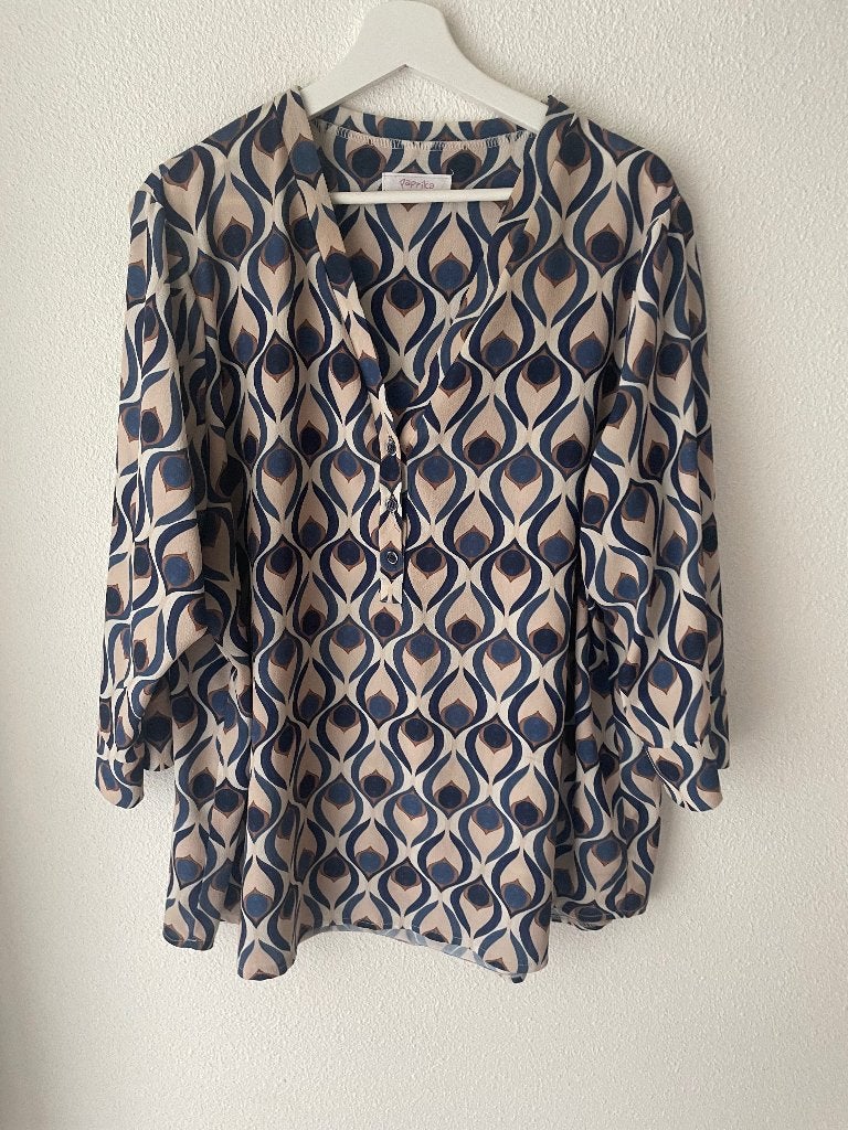 Tuniek Paprika maat 50, Kleding | Dames, Meerkleurig, Maat 46/48 (XL) of groter, Ophalen of Verzenden, Zo goed als nieuw
