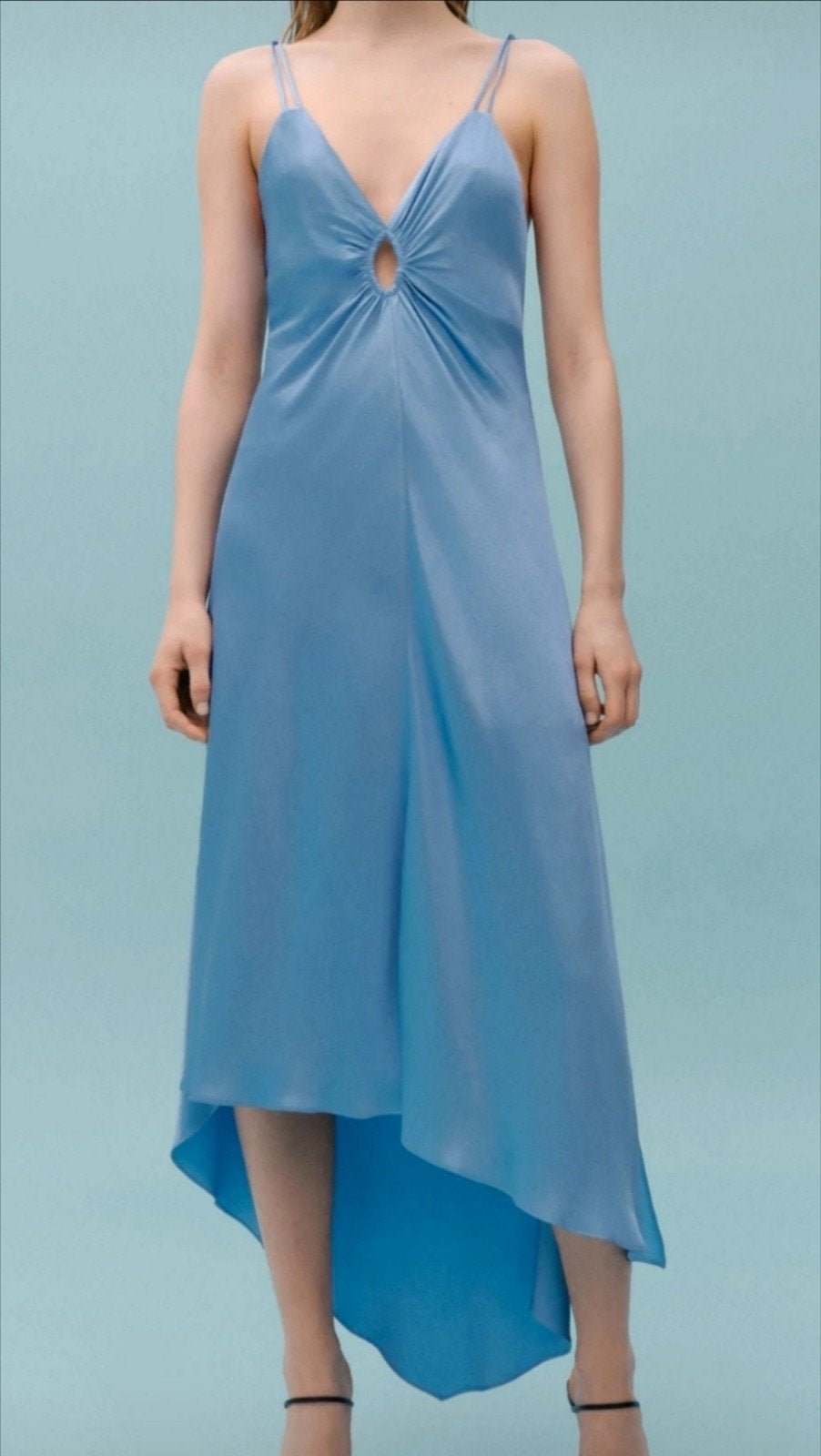 nieuwe lange jurk M 38 Mango dress longdress high-low blauw, Kleding | Dames, Maat 38/40 (M), Mango, Blauw, Nieuw