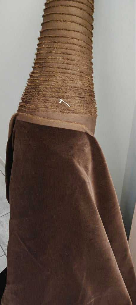 Bruine ribstof meubelstof - Nieuw, Ophalen, 120 cm of meer, Katoen, Nieuw