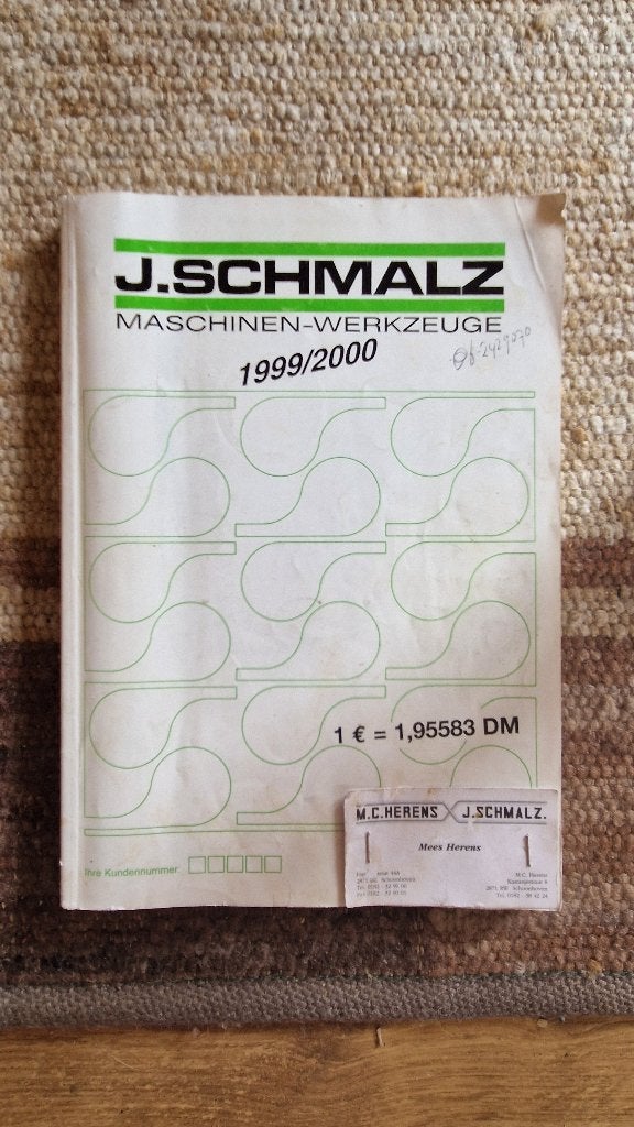 Oude catalogus Schmalz, Gelezen, J. Schmalz, Ophalen of Verzenden, Catalogus