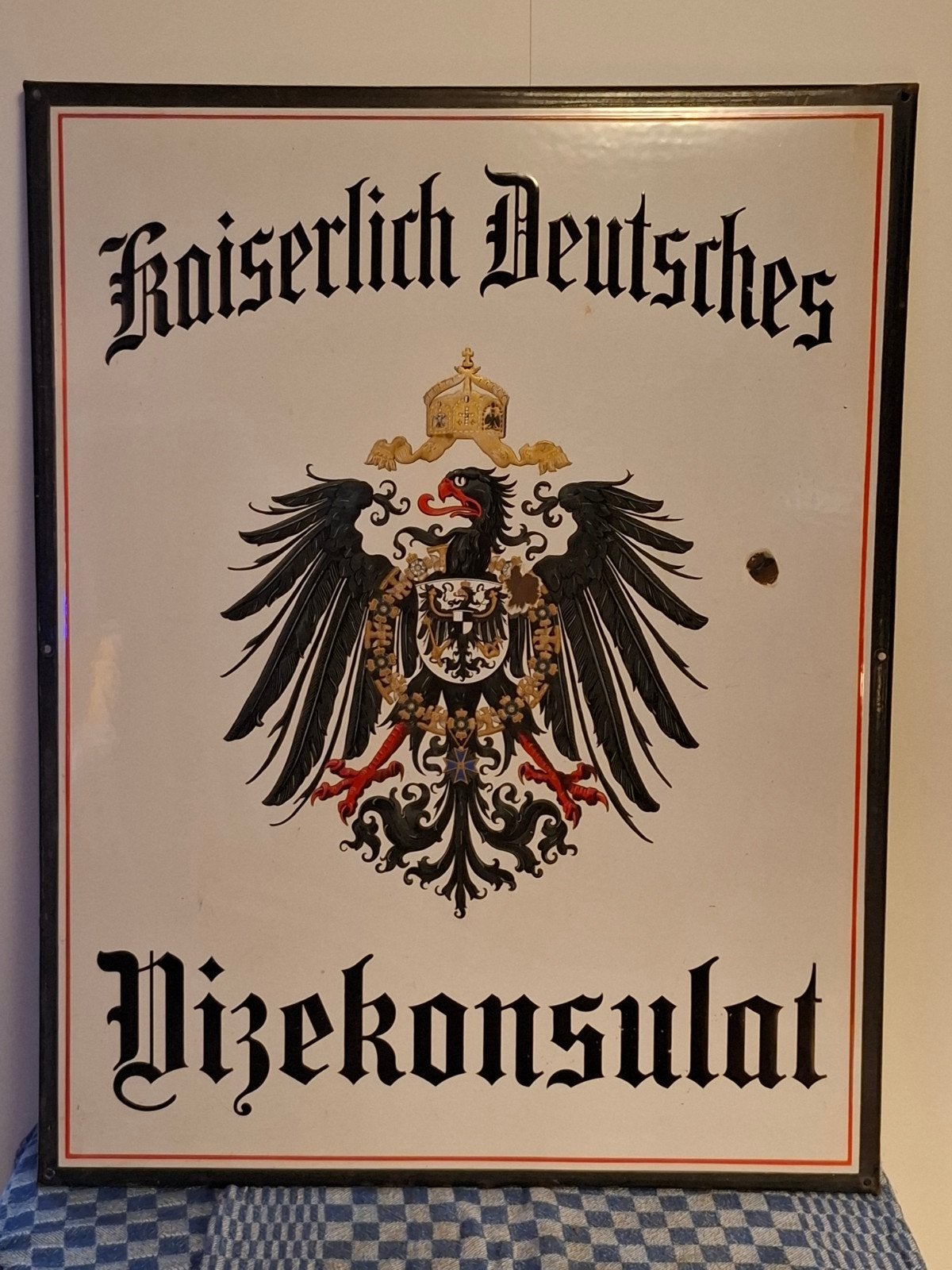 emaille bord, Ophalen of Verzenden