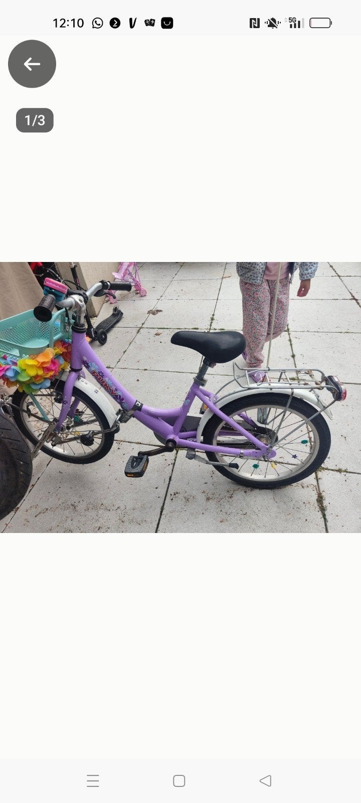 Puky 18 inch meisjesfiets met mandje, Ophalen, Gebruikt, 16 tot 20 inch, Puky