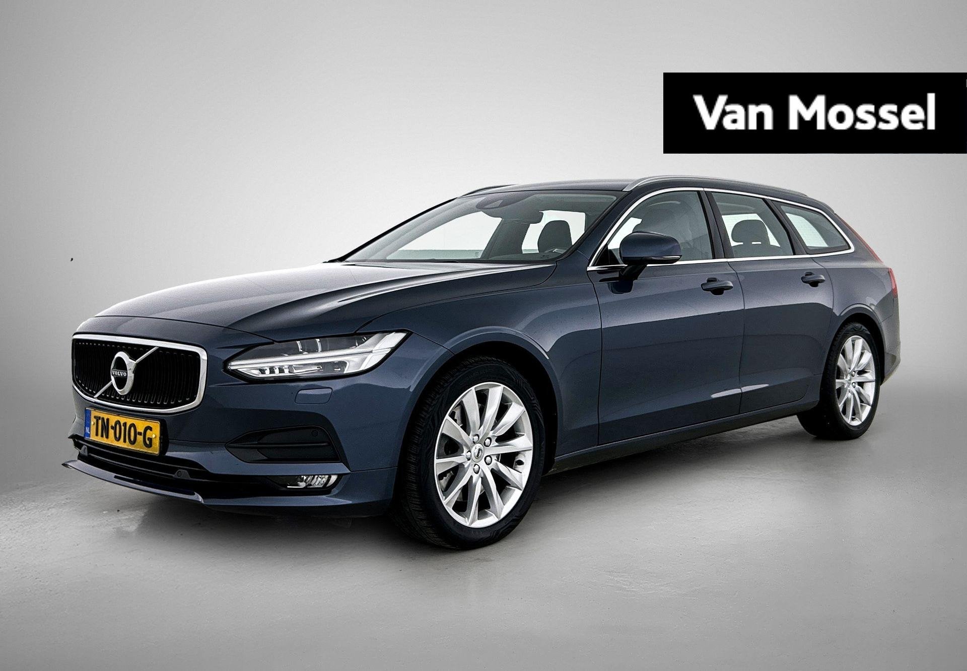 Volvo V90 2.0 T4 Momentum | Automaat | Trekhaak | ACC | ECC, Auto's, Stof, Euro 6, Blauw, 1616 kg