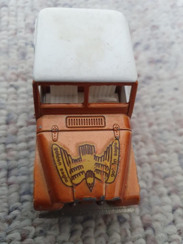 Majorette Jeep met aanhangwagen - Modelauto vintage, Ophalen of Verzenden, Gebruikt, Auto, Majorette