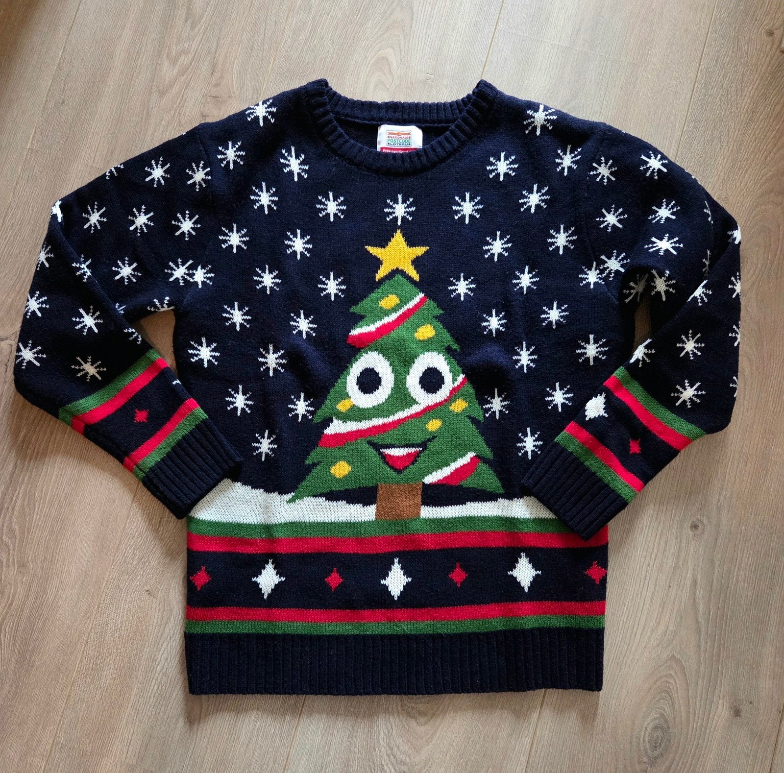 Leuke Kersttrui met vrolijke kerstboom - One Size, Ophalen of Verzenden, Zo goed als nieuw