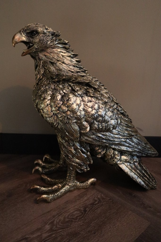 Arend beeld goud 54 cm | Tuinbeeld & woondecoratie, -, -, Nieuw, Kunststof
